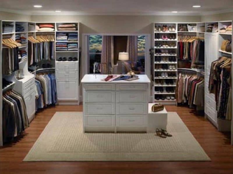 Custom Walk-In Closet with Island